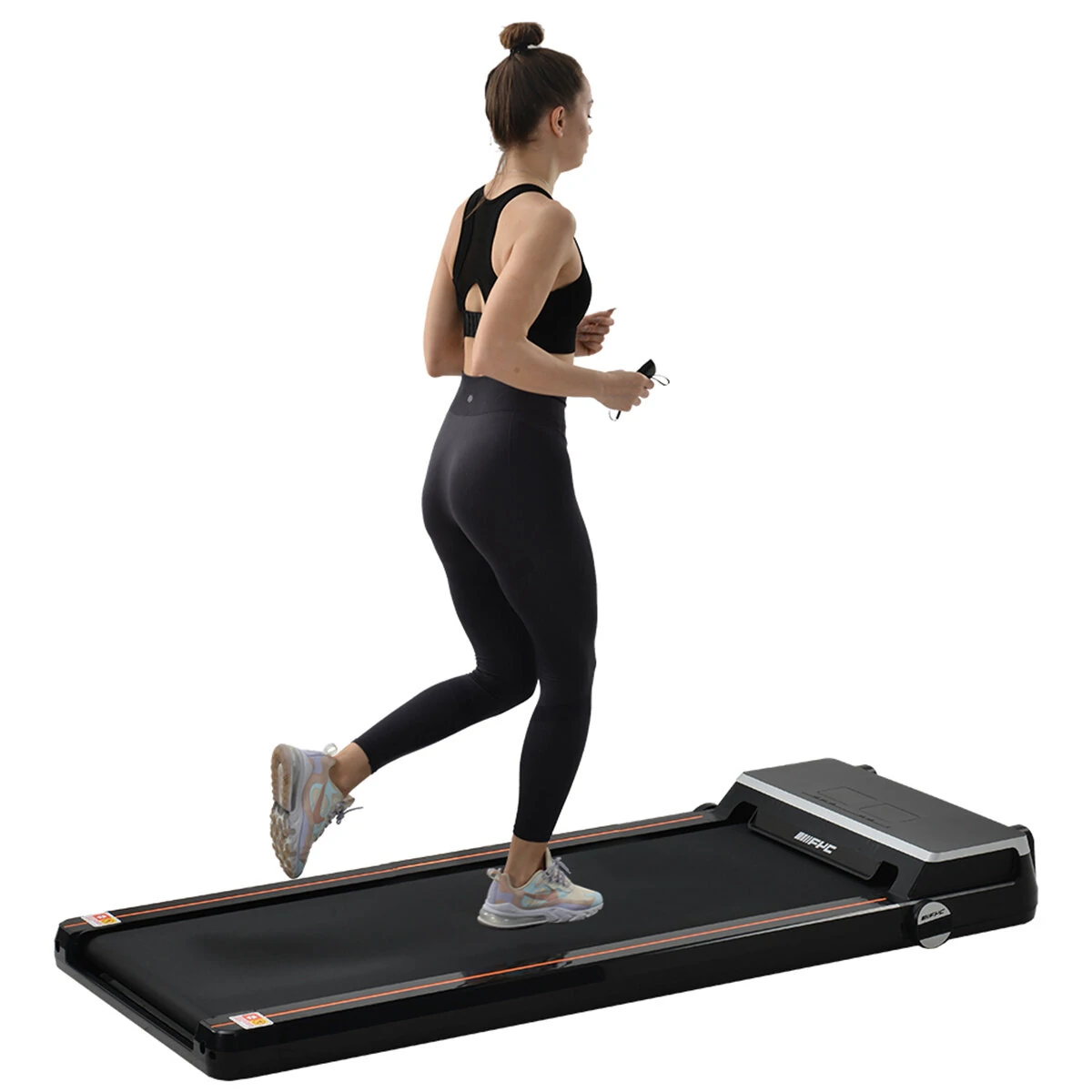 (image for) [USA Direct] FYC JK30F-9 Under Desk Treadmill 2.5HP Power Motor 6km/h Max Speed 100KG Weigh Capacity APP Control bluetooth Music LED Display Installation-free Running Fitness for Home Gym Wor